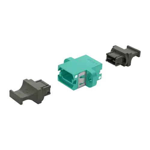mtp-simplex-adapter-w-flange-opposed-keys-2-dust-plugs-adapters-us-conec-5122-11-B MTP Simplex Adapter | w/ Flange | Opposed Keys | 2 Dust Plugs US Conec (12216, 12219, 13773)