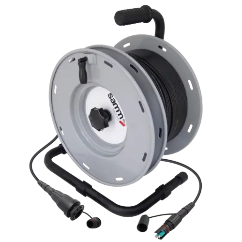 On-Reel QCS Harsh Environment Multi-mode OM3 Fiber Cable Assembly | QCS-Male to QCS-Female