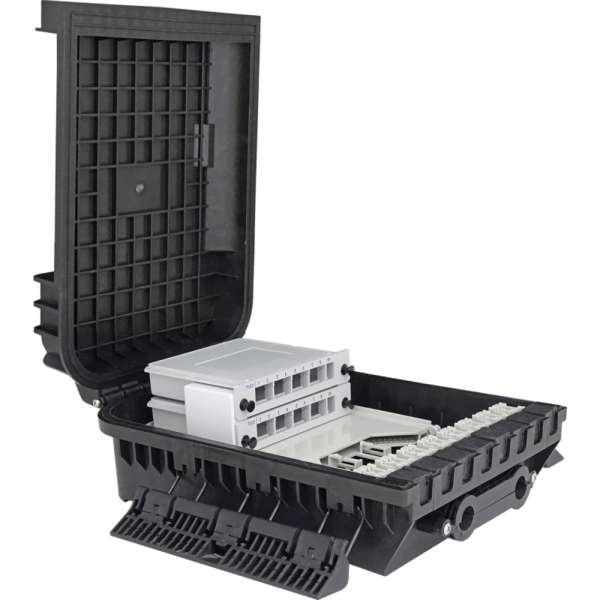 Outdoor Termination Box | 1 Tray 24 Fibers 16 Ports 16 LGX | 305216