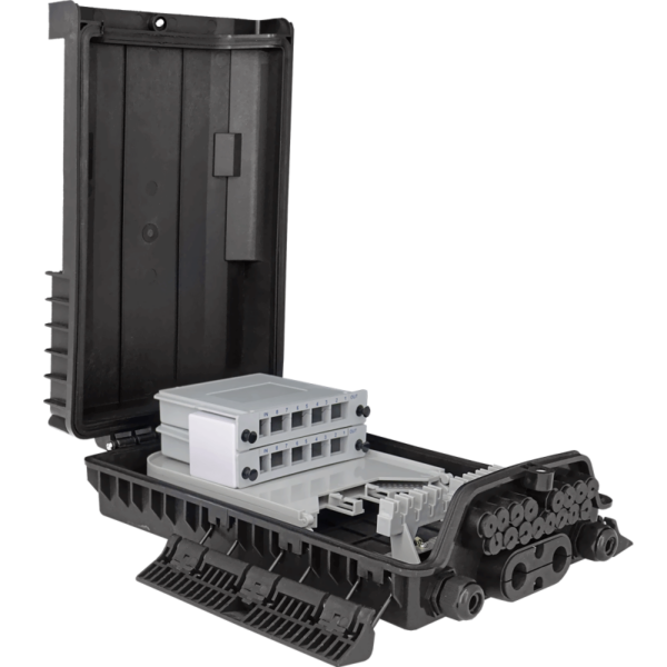 Outdoor Termination Box | 1 Tray 24 Fibers 16 Ports 16 LGX | 362217