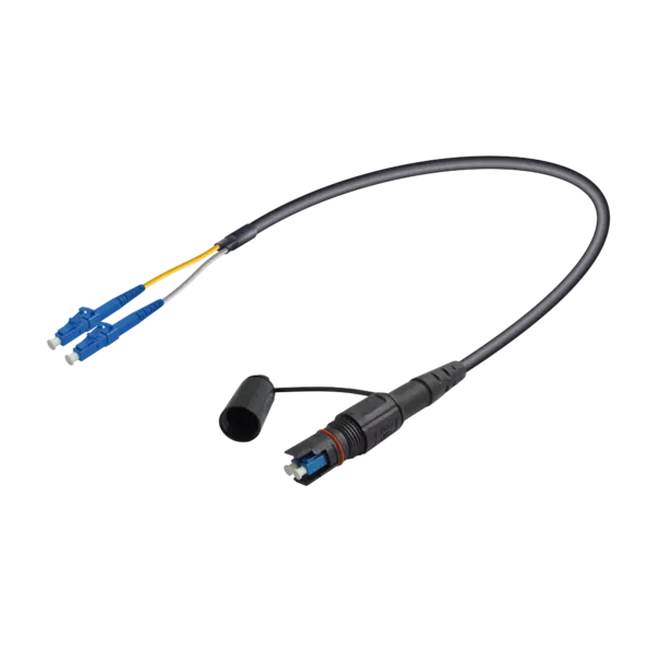 QCS Harsh Environment Single Mode A2 Fiber Cable Assembly | QCS-Male to LC-Duplex