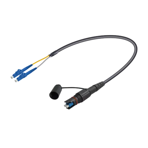 QCS Zorlu Ortam Single Mode A2 Fiber Kablo Uygulaması | QCS-Erkek to LC-Duplex