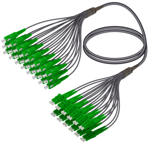 SC/APC-LC/APC | 24 Fibers Universal Fanout | Single Mode G657.A2 | 4.8/1.8mm