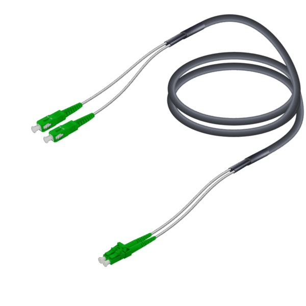 SC/APC-LC/APC | Single Mode G657.A2 Çelik Korugeli FTTA Breakout | 7.0x2.85mm