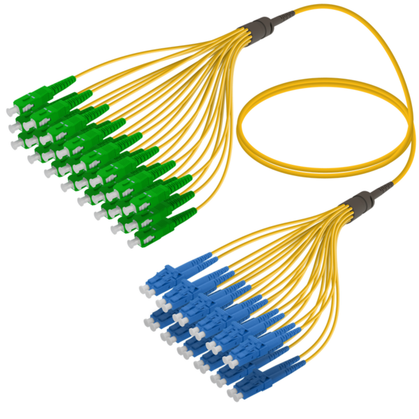 SC/APC-LC/UPC | 24 Fibers Fanout | Single Mode G657.A2 | 3.0/1.8mm
