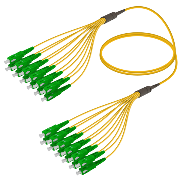 SC/APC-SC/APC | 12 Fibers Fanout | Single Mode G657.A2 | 3.0/1.8mm