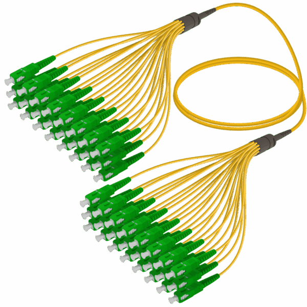 SC/APC-SC/APC | 24 Fiber Fanout | Single Mode G657.A2 | 3.0/1.8mm