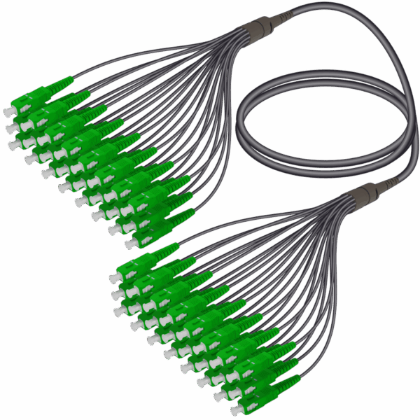 SC/APC-SC/APC | 24 Fiber Universal Fanout | Single Mode G657.A2 | 4.8/1.8mm