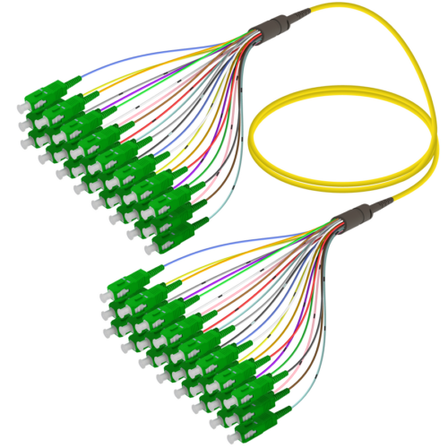 SC/APC-SC/APC | 24 Fibers Fanout | Single Mode G657.A2 | 3.0/0.9mm