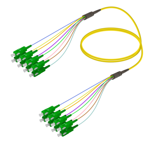 SC/APC-SC/APC | 8 Fibers Fanout | Single Mode G657.A2 | 3.0/0.9mm