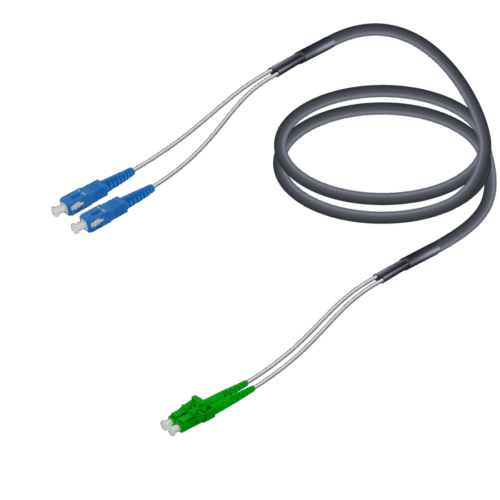 SC/UPC-LC/APC | Single Mode G657.A2 Çelik Korugeli FTTA Breakout | 7.0x2.85mm