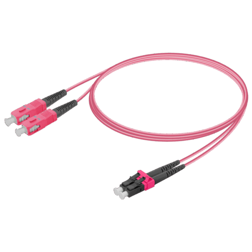 SC/UPC-LC/UPC | Multi Mode G651.OM4 Duplex Patch Cord | 2.0x4.1mm