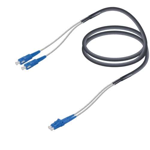 SC/UPC-LC/UPC | Single Mode G657.A2 Çelik Korugeli FTTA Breakout | 7.0x2.85mm