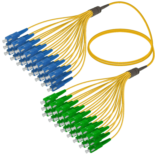 SC/UPC-SC/APC | 24 Fiber Fanout | Single Mode G657.A2 | 3.0/1.8mm