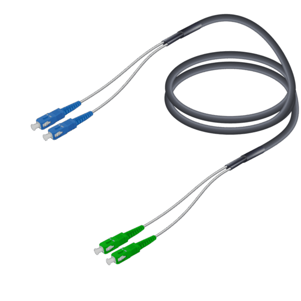 SC/UPC-SC/APC | Single Mode G657.A2 Çelik Korugeli FTTA Breakout | 7.0x2.85mm