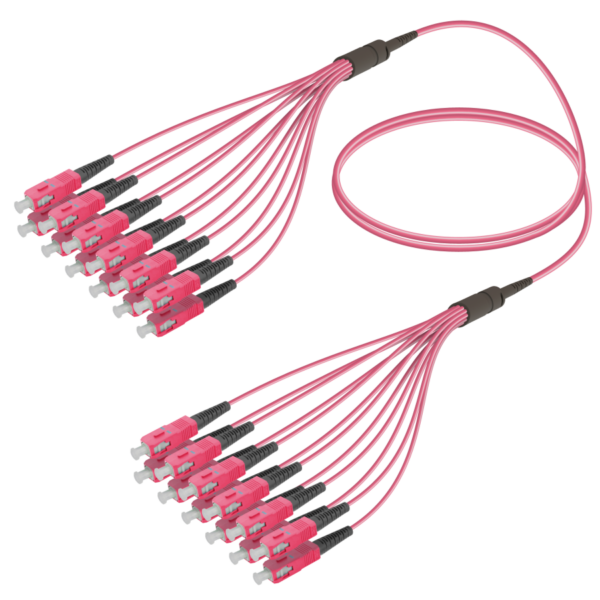 SC/UPC-SC/UPC | 12 Fibers Fanout | Multi Mode G651.OM4 | 3.0/1.8mm