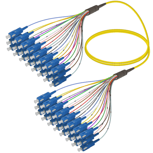 SC/UPC-SC/UPC | 24 Fiber Fanout | Single Mode G657.A2 | 3.0/0.9mm