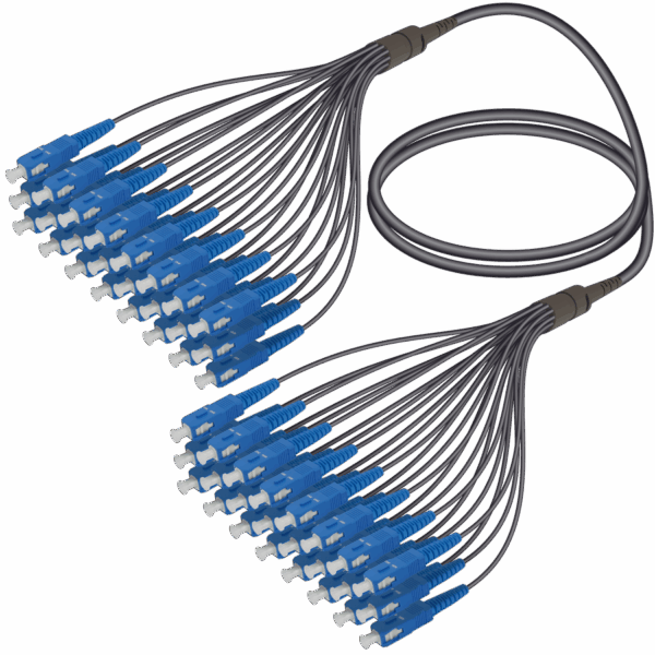 SC/UPC-SC/UPC | 24 Fiber Universal Fanout | Single Mode G657.A2 | 4.8/1.8mm