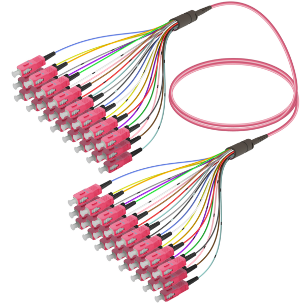 SC/UPC-SC/UPC | 24 Fibers Fanout | Multi Mode G651.OM4 | 3.0/0.9mm