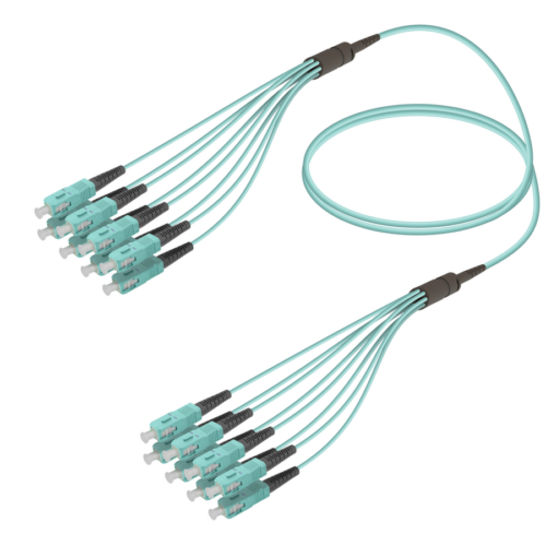 SC/UPC-SC/UPC | 8 Fibers Fanout | Multi Mode G651.OM3 | 3.0/1.8mm