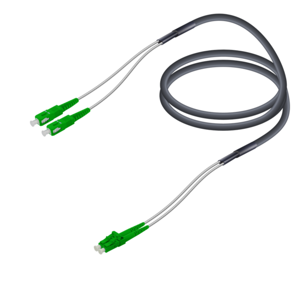 SC/APC-LC/APC | Single Mode G657.A2 Corrugated Steel FTTA Breakout | 7.0x2.85mm