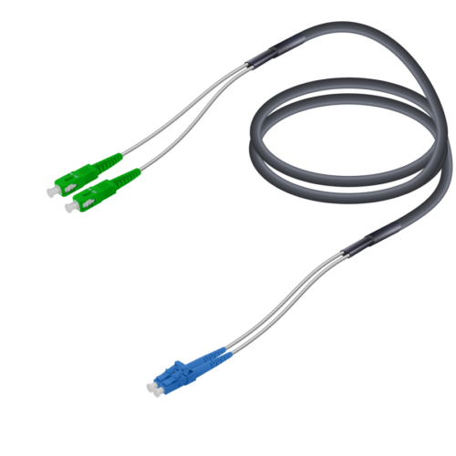 SC/APC-LC/UPC | Single Mode G657.A2 Corrugated Steel FTTA Breakout | 7.0x2.85mm