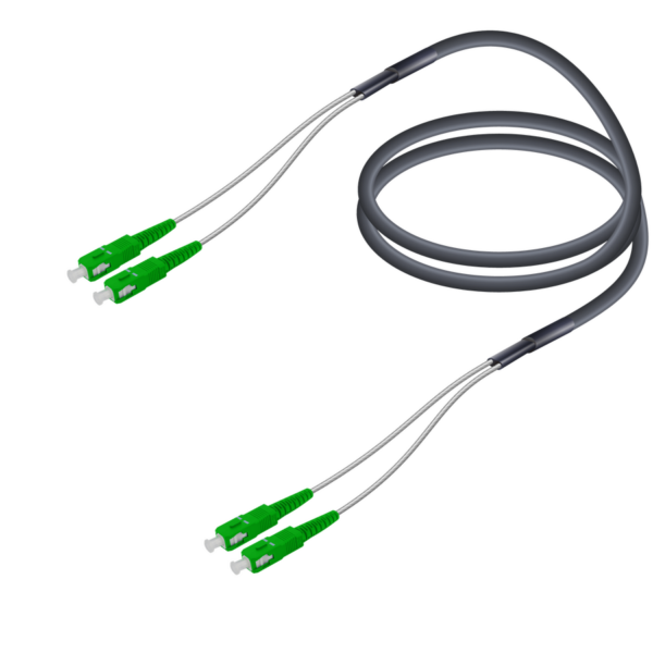 SC/APC-SC/APC | Single Mode G657.A2 Corrugated Steel FTTA Breakout | 7.0x2.85mm