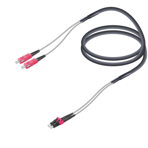 SC/UPC-LC/UPC | Multi Mode G651.OM4 Corrugated Steel FTTA Breakout | 7.0x2.85mm