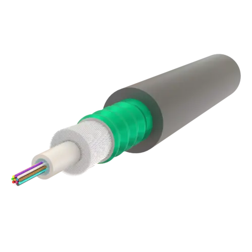 Steel-Armoured Central Loose Tube Fiber Optic Cable | Gel-Free | U-B1Q(ZN-GY)(SR)H | Up to 24F | Universal