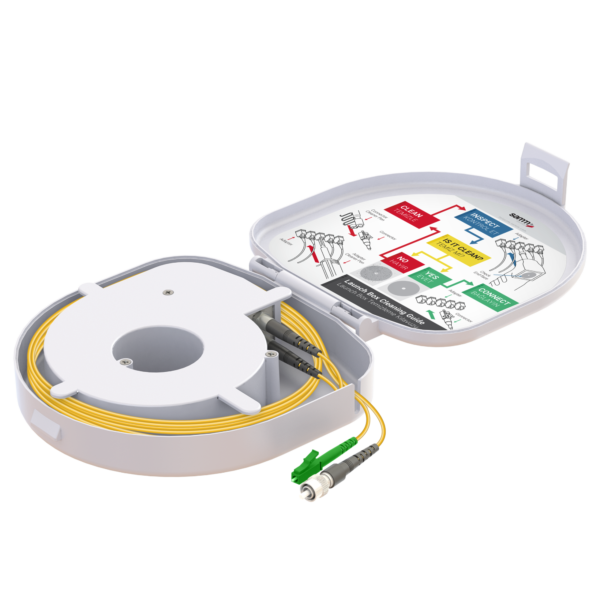 Through Type Fiber Optic OTDR Launch Box | Single Mode G657.A2 | LC APC/FC UPC | 1000 meters