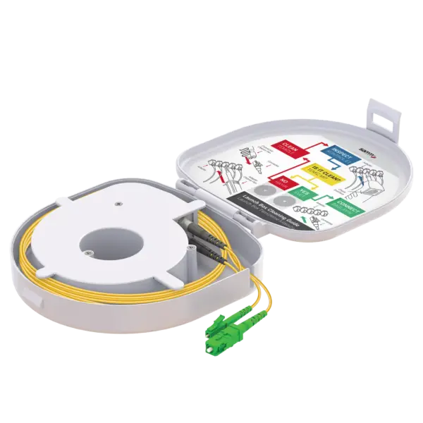 Through Type Fiber Optic OTDR Launch Box | Single Mode G657.A2 | SC APC/LC APC | 1000 meters