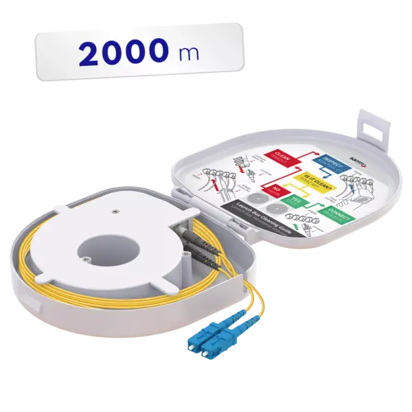 Through Type Fiber Optic OTDR Launch Box | Single Mode G657.A2 | SC UPC/SC UPC | 2000 meters