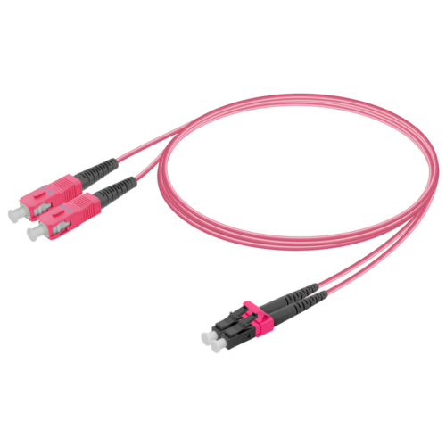 SC/UPC-LC/UPC | Multi Mode G651.OM4 Duplex Patch Cord | 2.0x4.1mm
